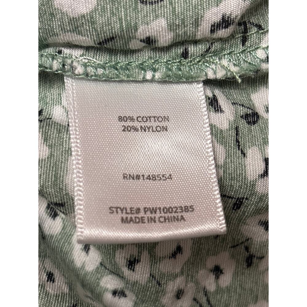 Indigo Rising NWOT Floral Peplum Top Size XL Green Smocked Cotton Blend Boho * - Picture 7 of 7